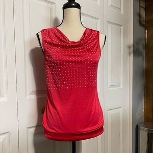 Express Red Top with silver studs size S